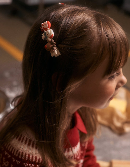 Christmas Characters Hair Clip for Babies and Girls, Multicoloured