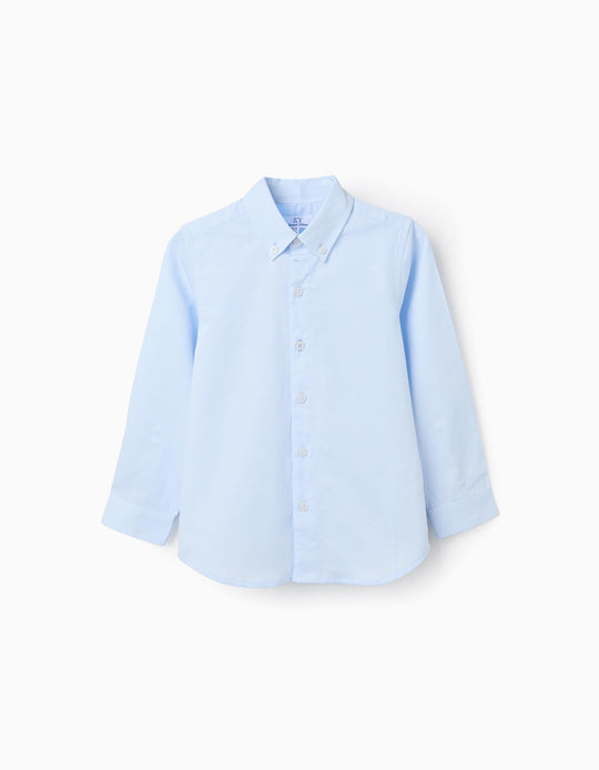 LS SHIRT DOBBY  LIGHT BLUE