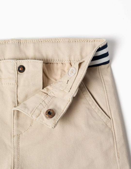 CHINO SHORTS TWILL  LIGHT BEIGE