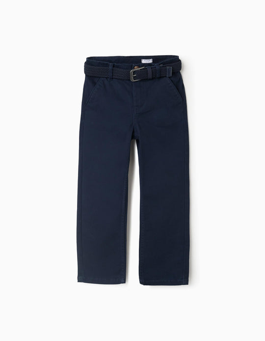 CHINO PANTS TWILL  DARK BLUE
