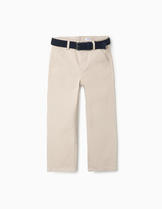 CHINO PANTS TWILL For  BOY LIGHT BEIGE