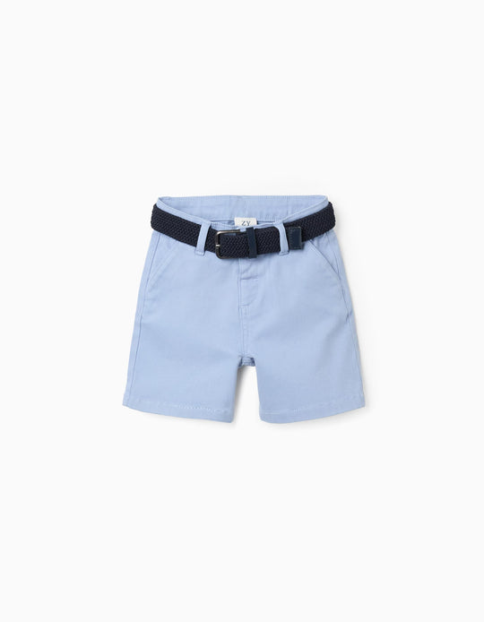 CHINO SHORTS TWILL For BABY BOY LIGHT BLUE