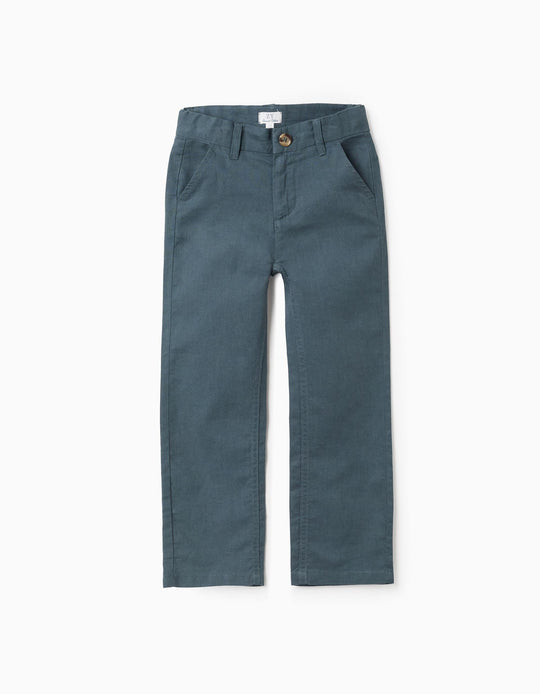 PANTS LINEN  DARK BLUE
