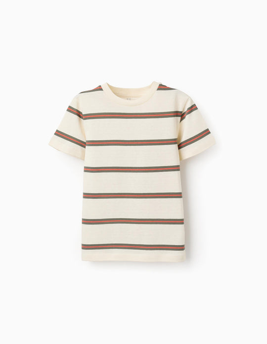 SS TSHIRT JERSEY, LIGHT BEIGE, 11/12