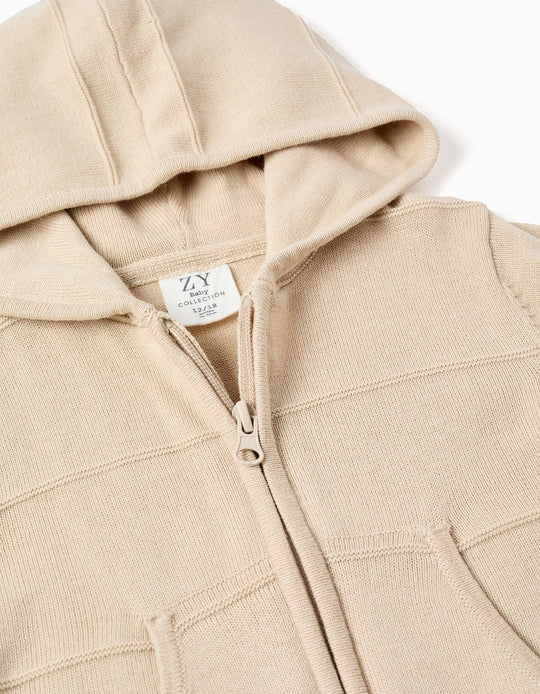 CARDIGAN KNITTED  LIGHT BEIGE