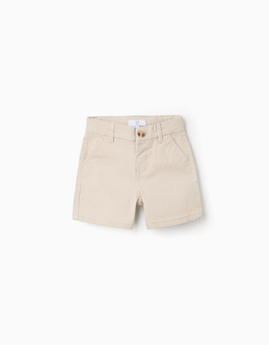 SHORTS CHINO TWILL For BABY BOY LIGHT BEIGE