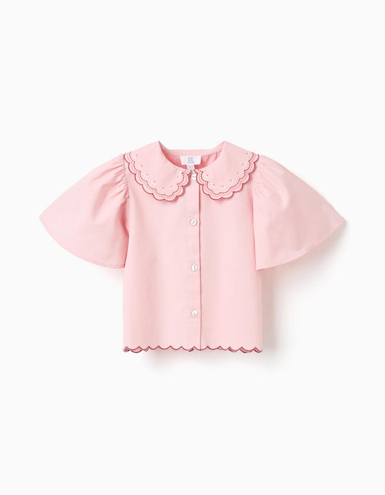 SS SHIRT COLLAR For  GIRL LIGHT PINK