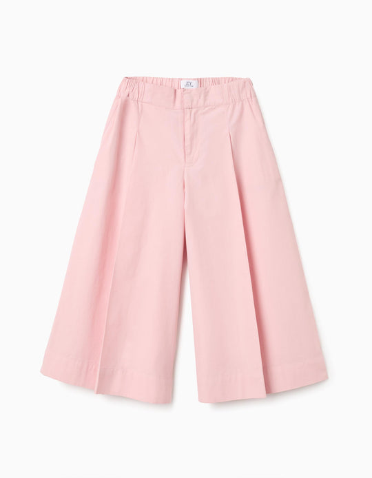 PANTS POPLIN WIDE For  GIRL LIGHT PINK