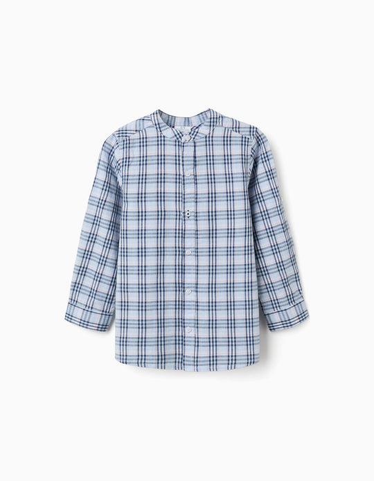 LS SHIRT COTTON For  BOY DARK BLUE