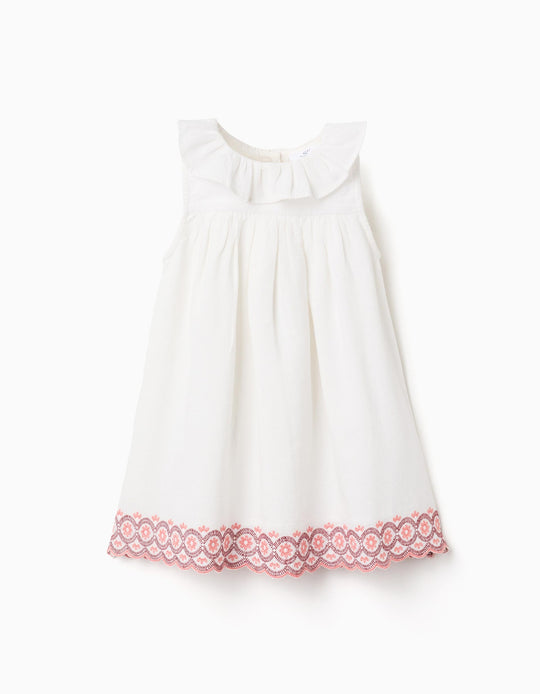 SS DRESS EMBROIDERY For BABY GIRL LIGHT BEIGE