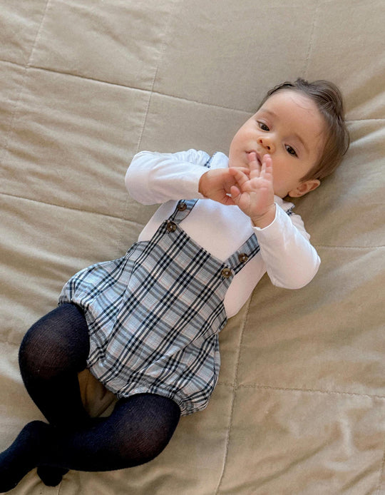 Set Babygrow Body With Straps for Newborns, Blue