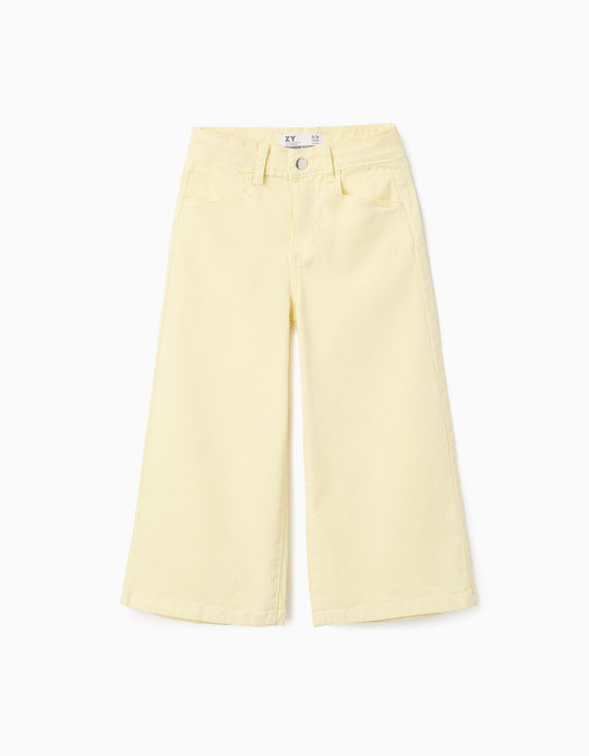 PANTS TWILL For  GIRL LIGHT YELLOW