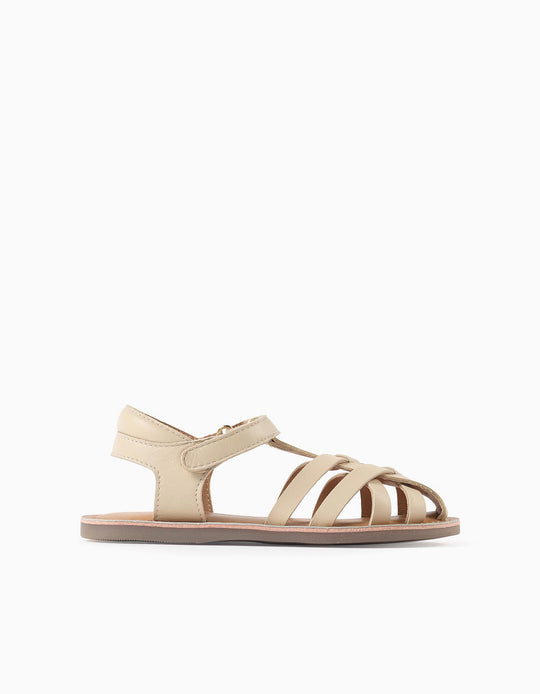 SANDAL LEATHER, GOLD, 27