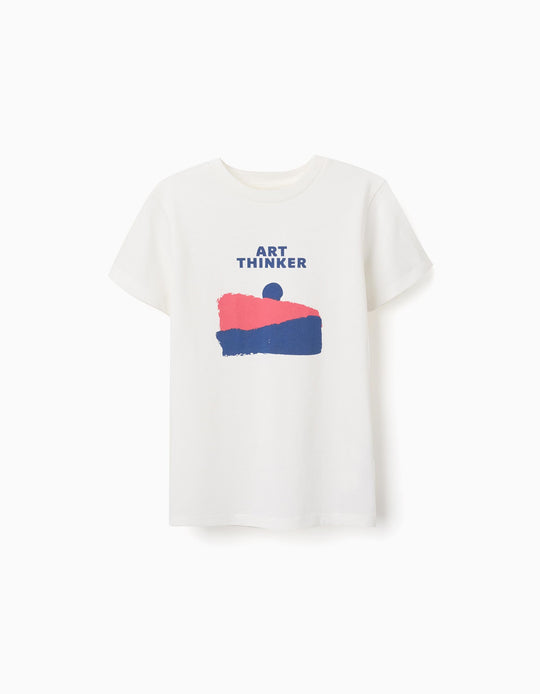 SS TSHIRT JERSEY For  BOY WHITE