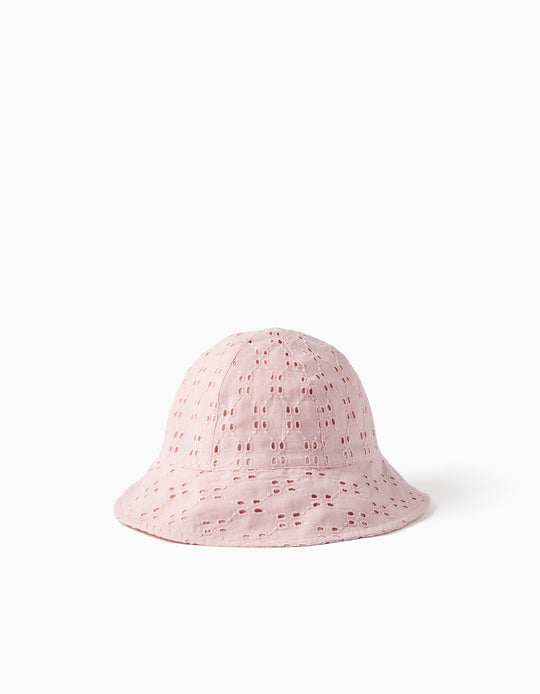 HAT EMBROIDERY For  GIRL LIGHT PINK
