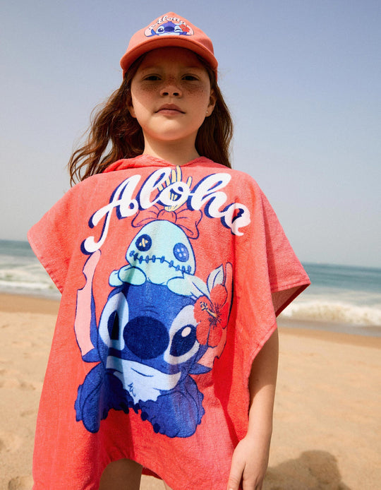 Dis Beach Poncho Pink Único