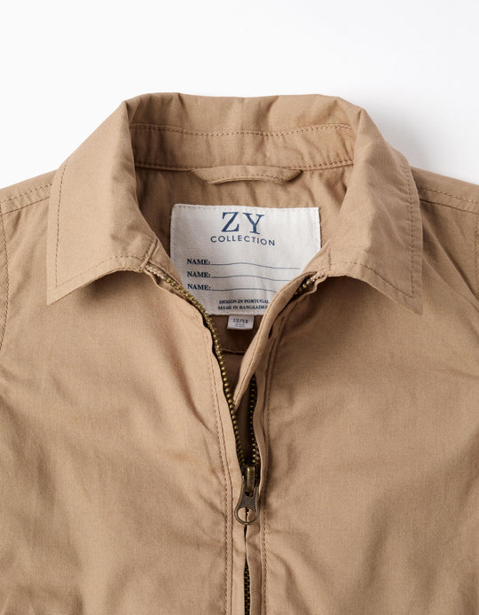 JACKET HEAVY POPLIN  DARK BEIGE