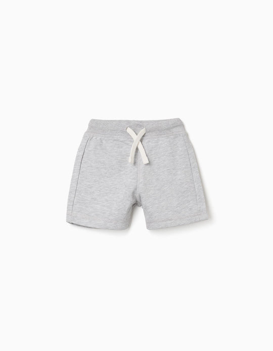 Shorts Fleece, Light Grey