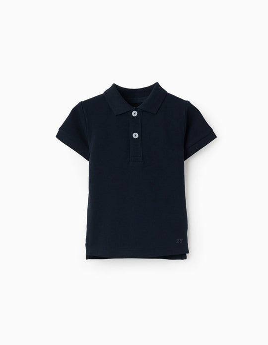 Ss Shirt Pique, Night Blue