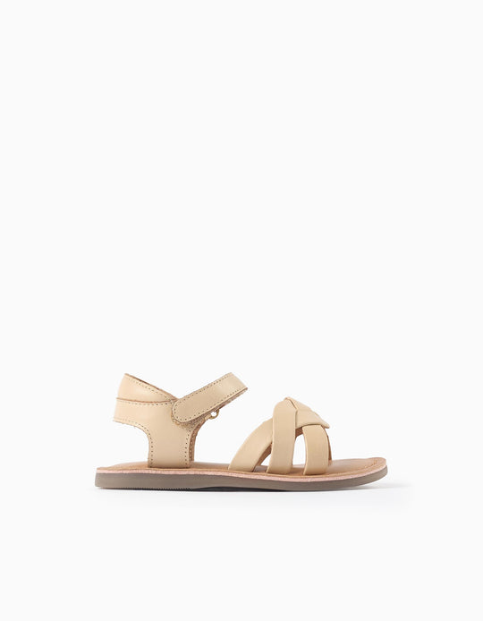 Sandal Leather Light Beige
