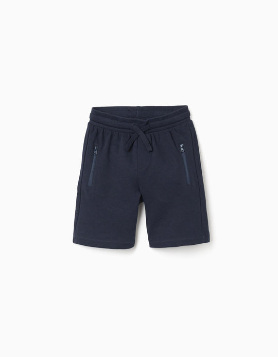 SHORTS FLEECE, DARK BLUE, 4/5