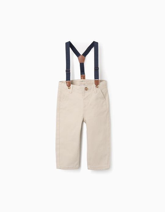 CHINO PANTS TWILL For BABY BOY LIGHT BEIGE