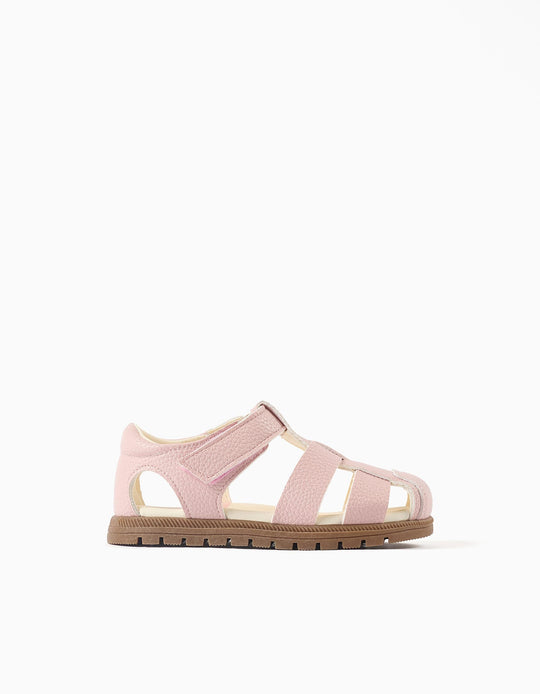 My First Steps Sandals For Newborn And Baby Girls Light Pink