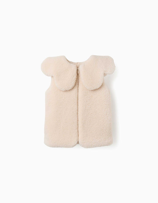 Sherpa Vest For Girls, White