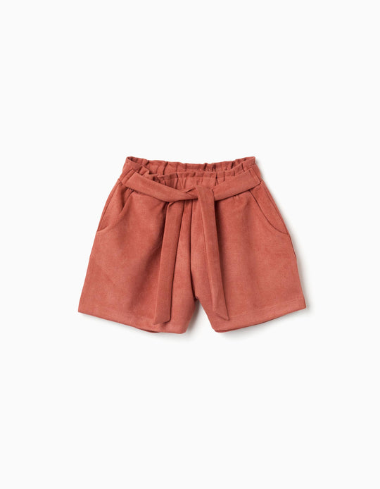 Interlock Shorts For Girls, Brown