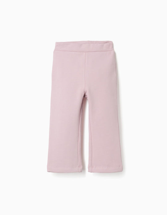 Flared Brushed Leggings For Baby Girls, Lilac