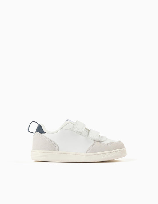 Trainers Zy Move With Touch-Fasteners For Babies, White/Grey/Blue