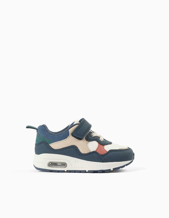 Multi Fabric Trainers With Non Slip Sole For Baby Boys, Multicolour