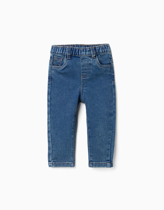 Jeggings With 3 Pockets For Baby Girls, Blue
