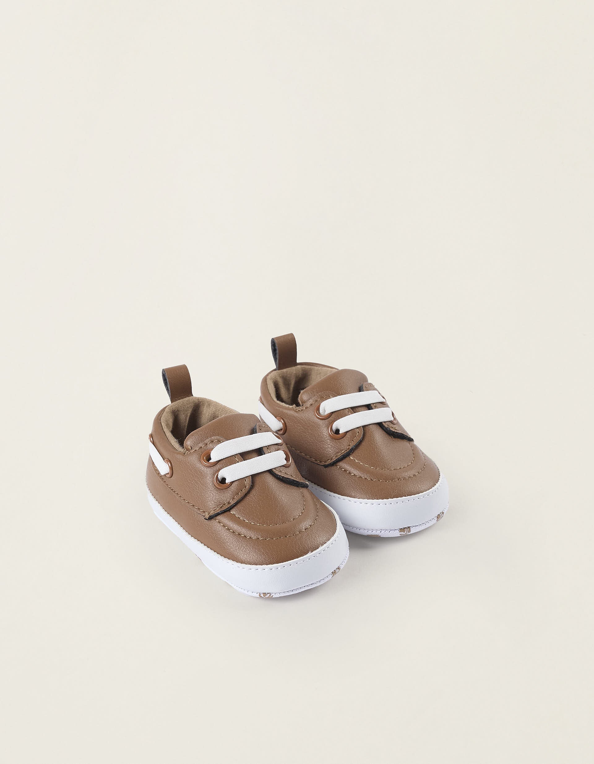 Deck Shoes for Newborn Boys Camel | Saudi Arabia