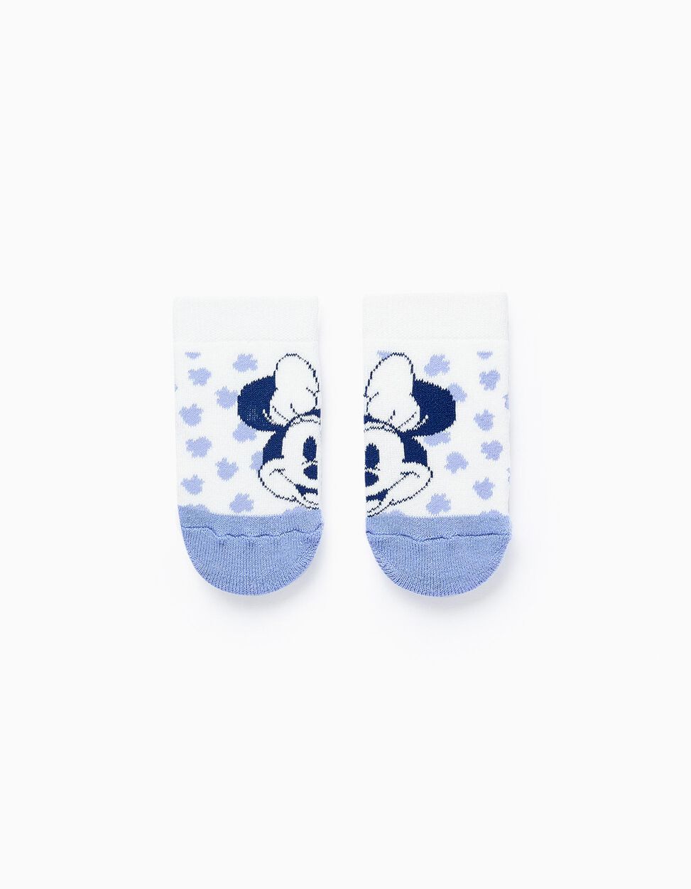 Non-slip Socks for Girls 'Minnie', White/Blue