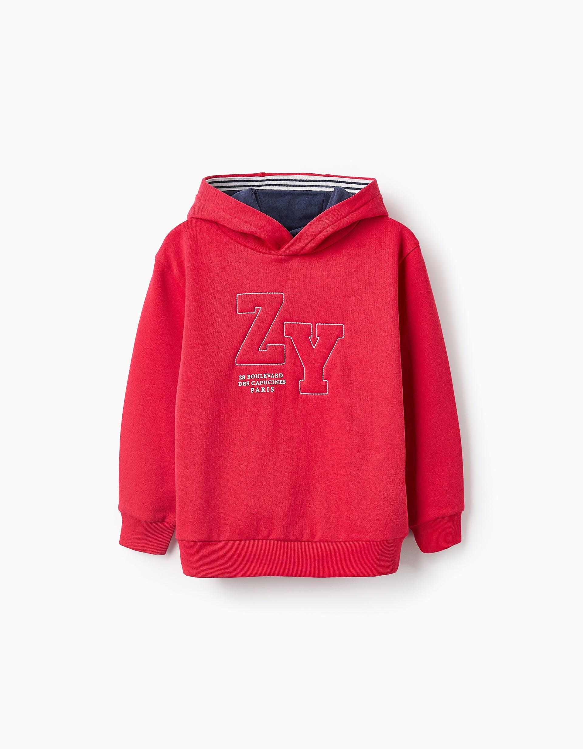 Fleece Hooded Jacket for Boys 'ZY Paris', Red | Saudi Arabia