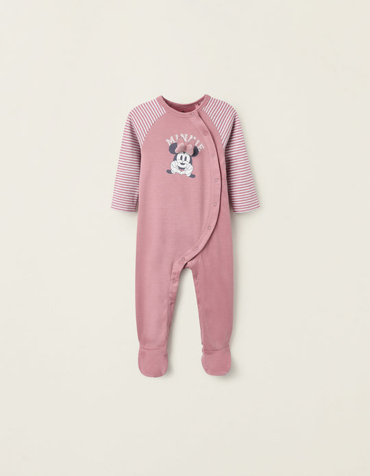 Cotton Sleepsuit for Baby Girls 'Minnie', Pink