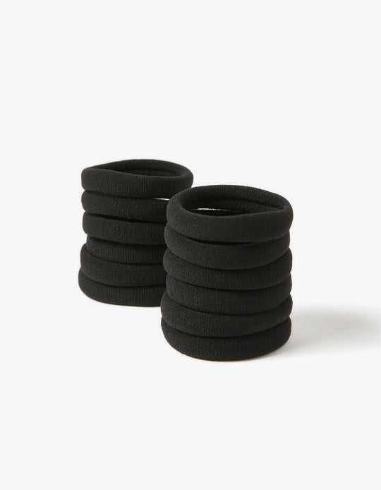 Pack Of 12 Hair Elastics For Baby And Child Black