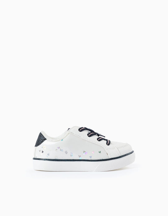 Trainers with Sparkles for Baby Girls 'Minnie', White/Blue/Pink