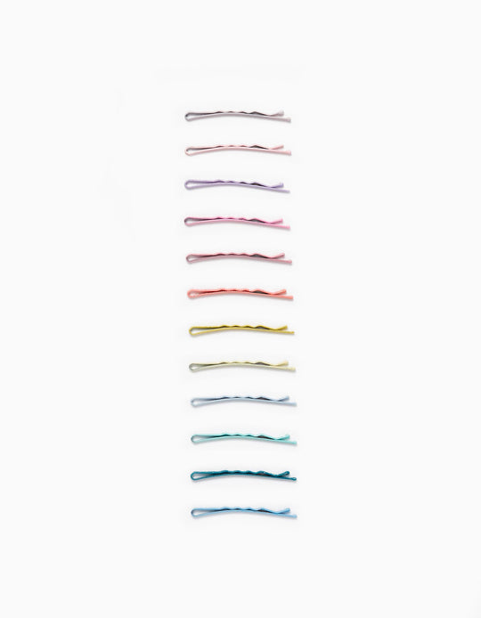 12-PACK HAIR PINS FOR BABIES AND GIRLS MULTICOLOURED