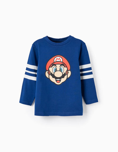 Long Sleeve T-Shirt for Boys 'Super Mario' Dark Blue |Saudi Arabia