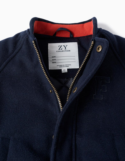 Padded Bomber Jacket for Boys Dark Blue | Saudi Arabia