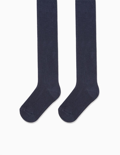 Anti-Pilling Knit Tights for Babies Dark Blue | Saudi Arabia