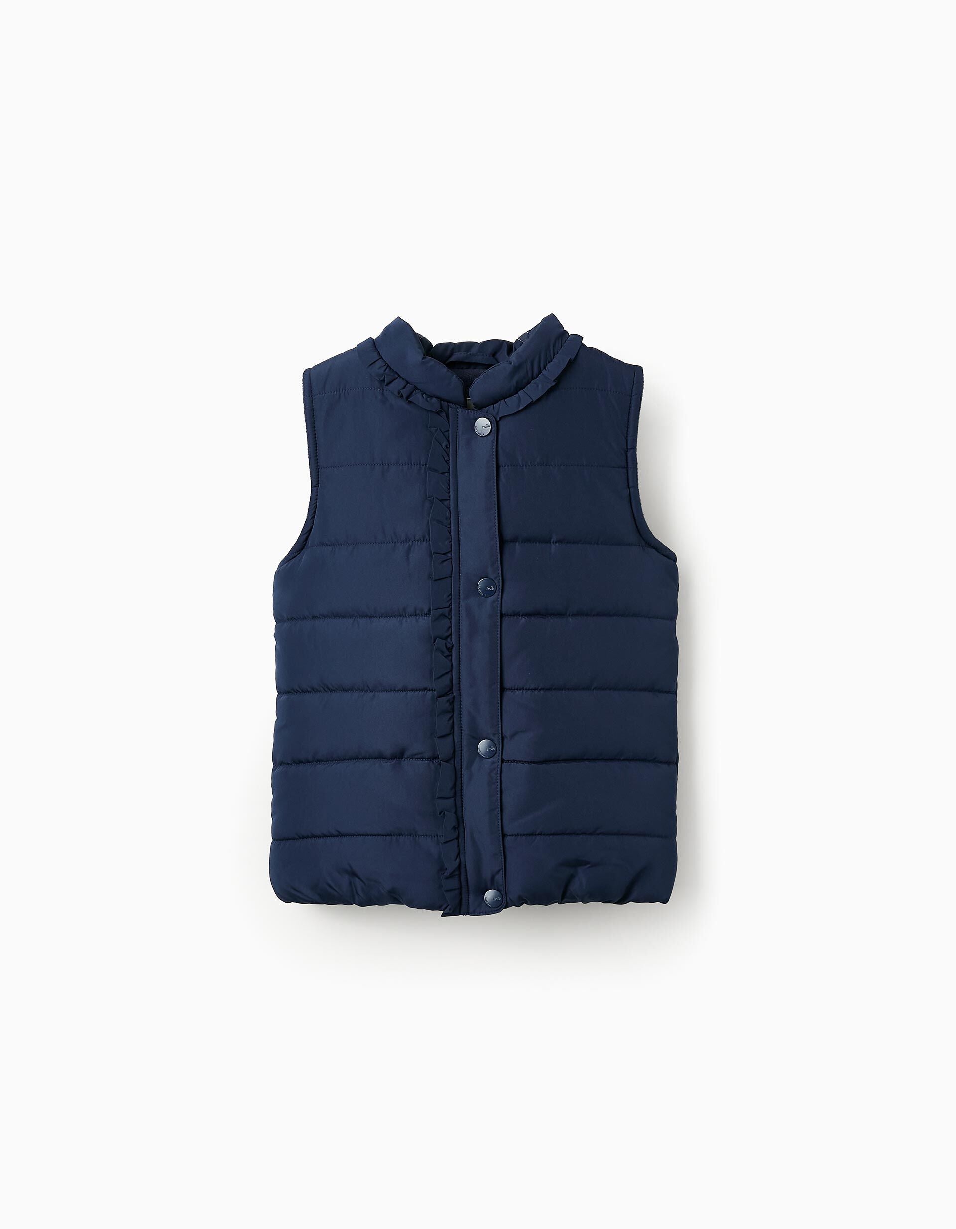 Padded Gilet with Polar Lining for Girls Dark Blue | Saudi Arabia