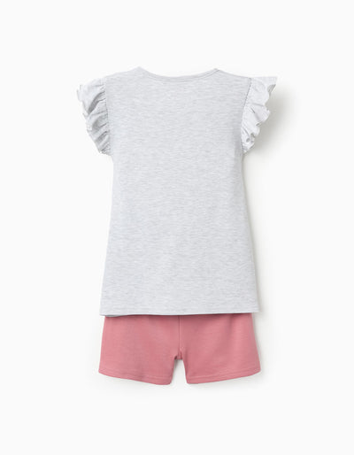 Cotton Pyjama for Girls 'Minnie & Daisy' Pink/Grey | Saudi Arabia
